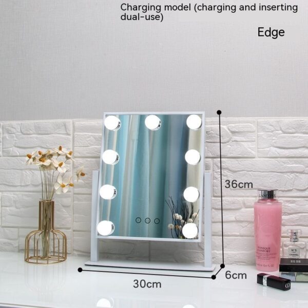Household Desk Makeup Mirror Desktop LED Light Dressing Mirror - Image 6
