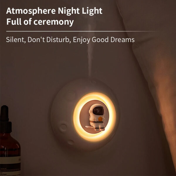 Astronaut Night Light Air Humidifier USB Rechargeable Mist Aromatherapy Water Diffuser With Led Light Astronaut Humidificador - Image 4