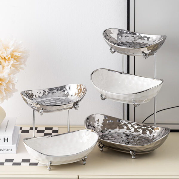 Affordable Luxury Style Multi-layer Fruit Plate Snack Set Plate Storage - Image 4
