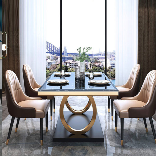 Modern Household Simple Slate Dining Table And Chair Combination - Image 5