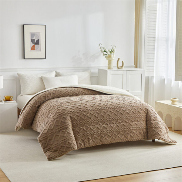 Coral Flannel Winter Polyester Blanket - Image 3