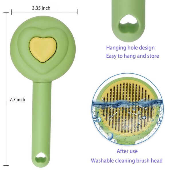 Pet Beauty Hair Removal Comb Cat Brush - One Click Release Care Cat Comb Dog Hair Removal Brush - Image 4