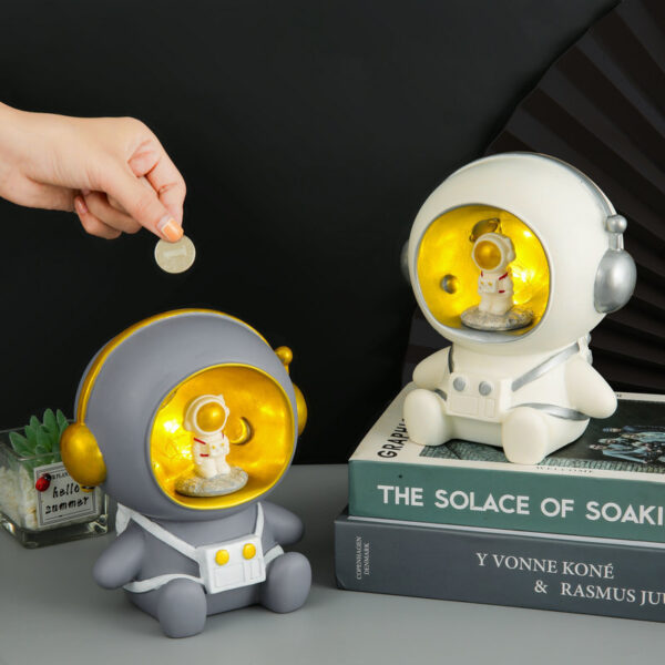 Astronaut Night Light Star Piggy Bank - Image 2