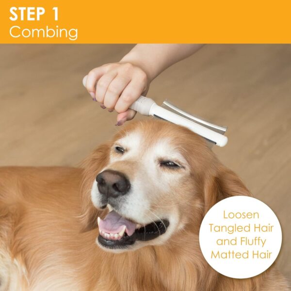 2 In 1 Dog Cat Deshedding Brush Grooming Comb Double Sided Professional Brush For Short Medium Or Long Hair Effectively Remove Dead Floating Hair - Image 5