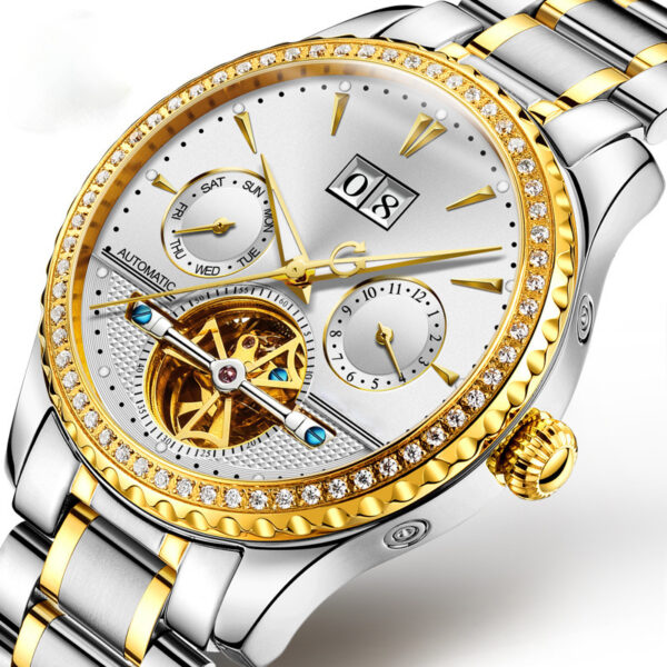 Men's Watch Automatic Mechanical Watch Hollow Waterproof Fashion Luminous Wrist 8731 - Image 10