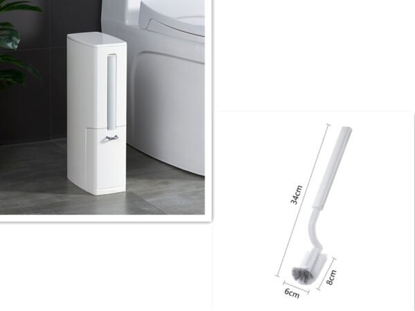 Elegant Bathroom Toilet Brush & Trash Can Set in 2 Colors - Image 7