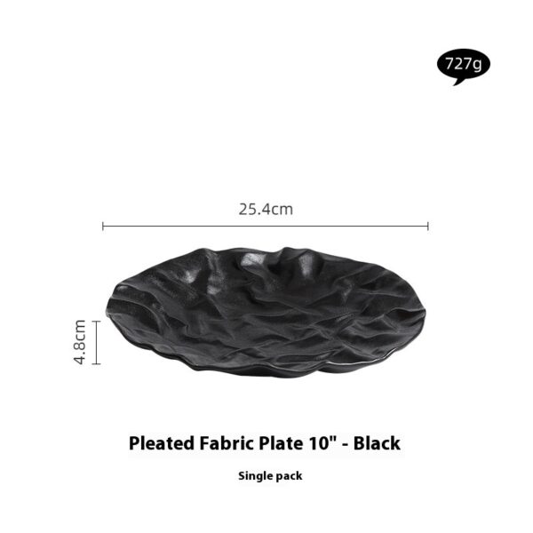 Pleated Dish Ceramic Cooking Plate Japanese Western Food - Image 9