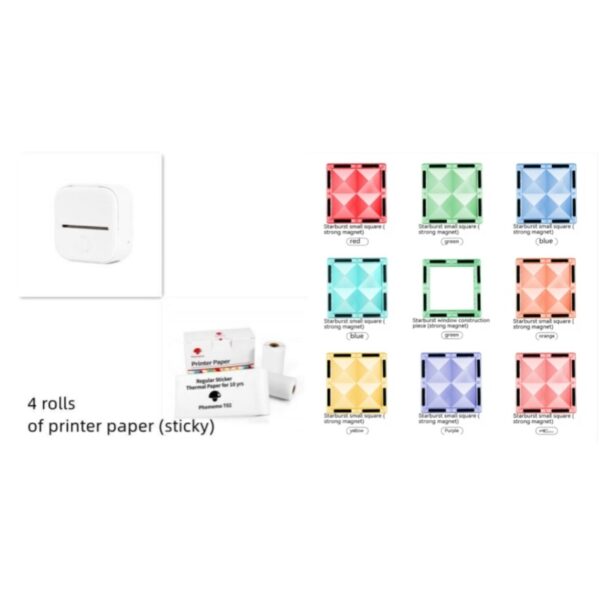 Portable Mini Thermal Label Printer Home Photo Printer Student Wrong Question Printer Bluetooth-compatible Mini Label Printer Price Tag - Image 5