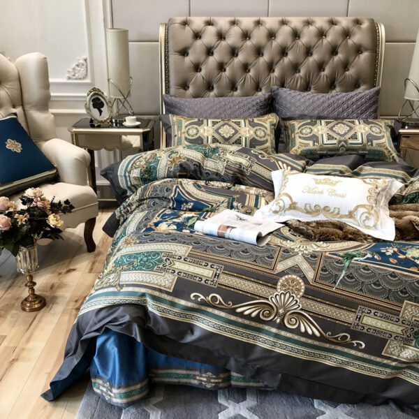Digital Printed Cotton Fitted Sheet Bedding - Image 4