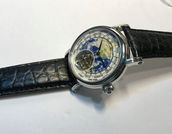 3D Globe Tourbillon Round Watch Fashion - Image 4