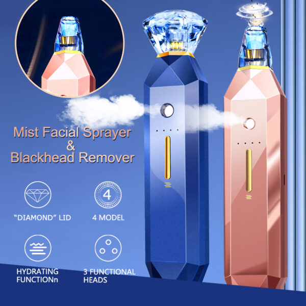 2-IN-1 Blackhead Remover Vacuum Pore Cleaner Acne Remover Mist Facial Sprayer Skin Mouisture Nose Face Deep Cleansing Skin Care - Image 7