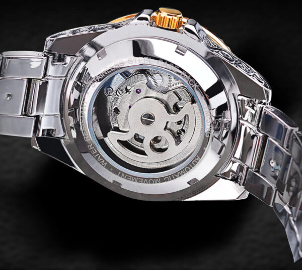 Forsining Skeleton Carved Tourbillon Mechanical Watches Luxury Men's Wristwatch - Image 3