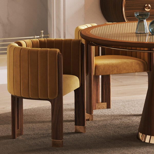 Italian Minimalist Ash Wood Solid Wood Dining Chair Household - Image 4
