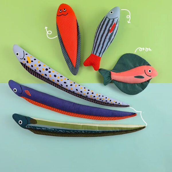 New Cat Toy Ringing Paper Fish Catnip Pet Plush Pillow - Image 2