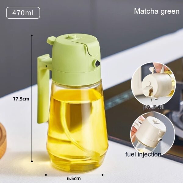 470ML Olive Oil Sprayer Dispenser For Cooking BBQ 2 In 1 Glass Oil Vinegar Soy Sauce Spray Kitchen Oil Bottle For Air Fryer - Image 9