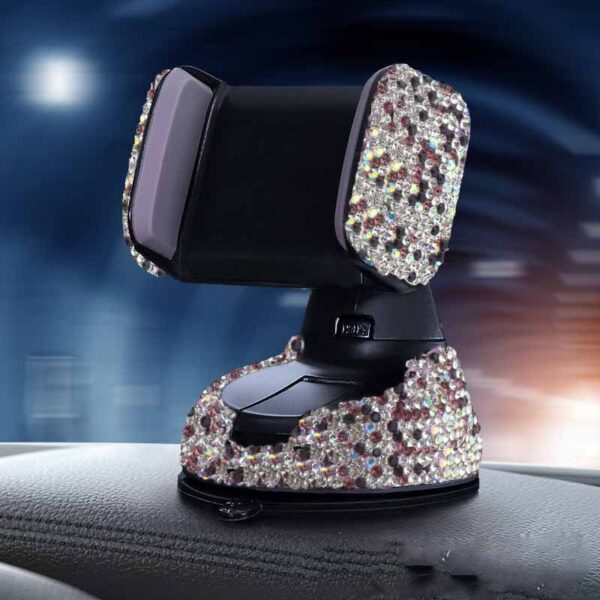 Multifunctional Air Outlet Diamond-encrusted Car Phone Holder - Image 3