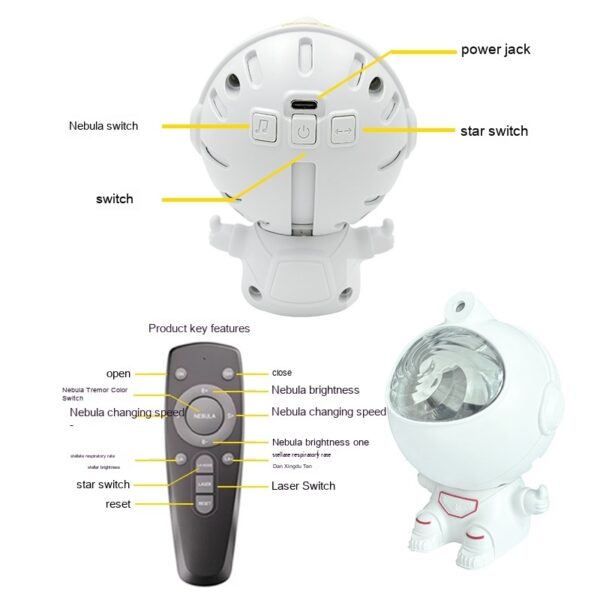 Astronaut Starry Night Light Spaceman Light - Image 10