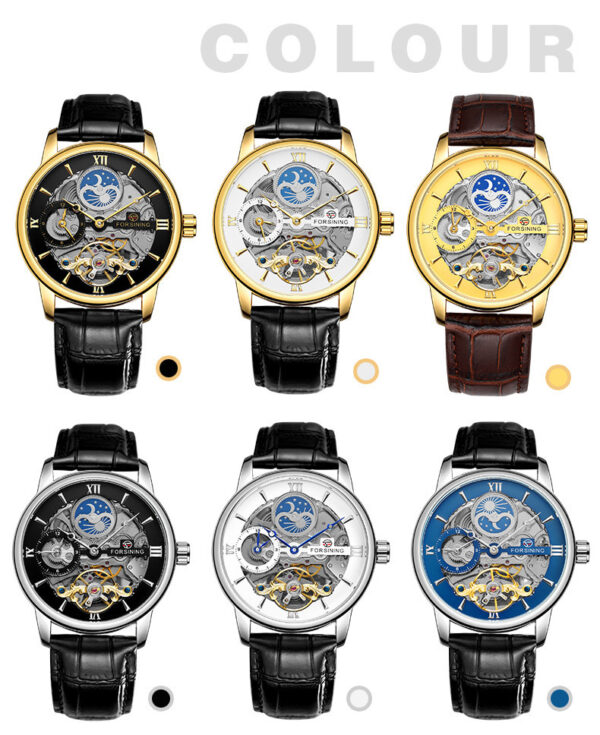 Casual Hollow Moon Automatic Mechanical Watch - Image 8