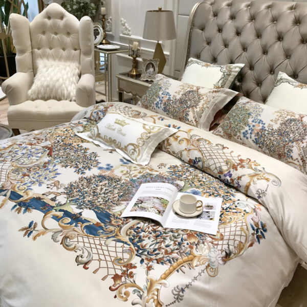 Digital Printed Cotton Fitted Sheet Bedding - Image 6
