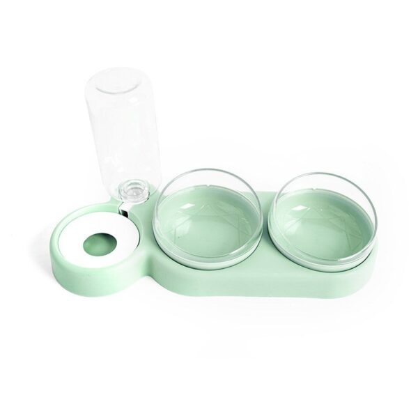 Double Bowl Automatic Pet Bowl Feeder Cat Waterer - Image 3