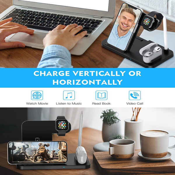 Four-in-one Mobile Phone Wireless Charger 4in1 Three-in-one Wireless Charger - Image 3