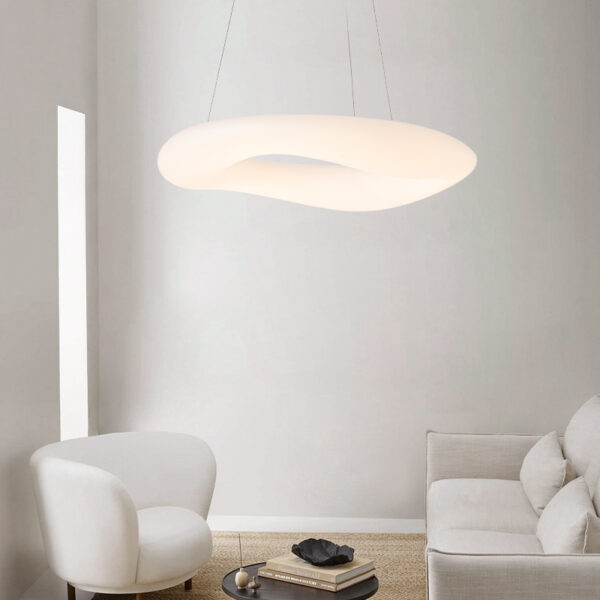 Italian Designer Nordic Chandelier Modern Minimalist Creative Living Room Lamps Round Ring Dining Room Bedroom Chandelier - Image 5