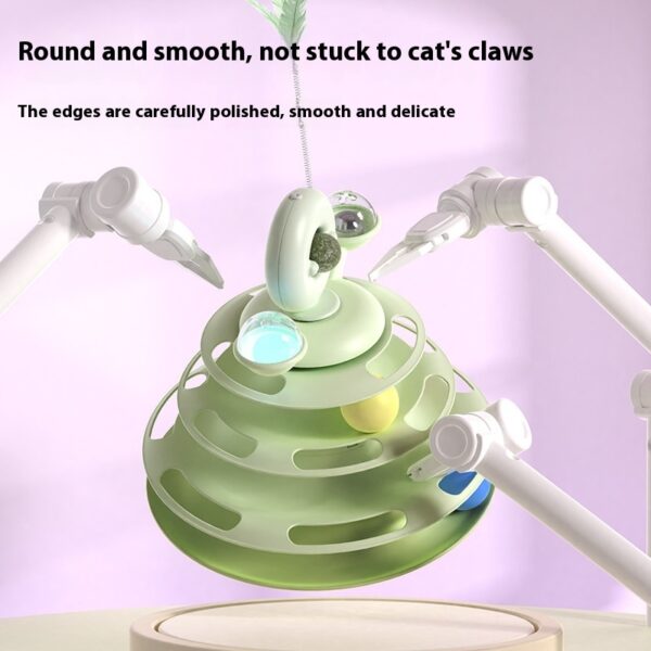 4 Levels Cat Toy Tower Turntable Roller Balls Toys Interactive Intelligence Pets Toys Training Track Puzzle Funny Games Accessories Pet Products - Image 3