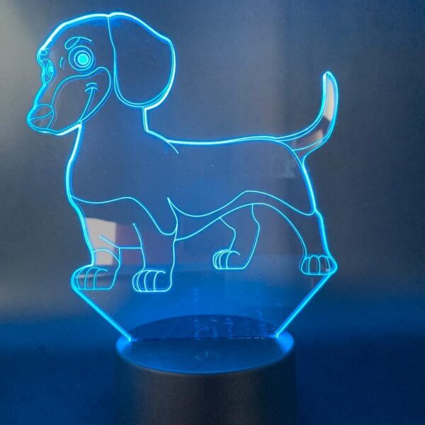 Dachshund 3D Night Light Desk USB Battery Decorative Light - Image 6
