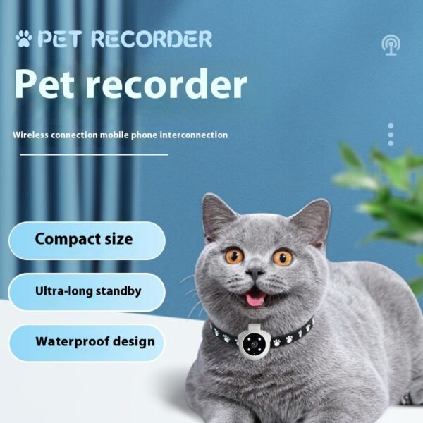 Pets Recorder Pet Tracker Collar Dogs And Cats Viewing Angle Motion Recording Camera Action Camera With Video Records Cat Collars Camera Sport Pet Products - Image 3