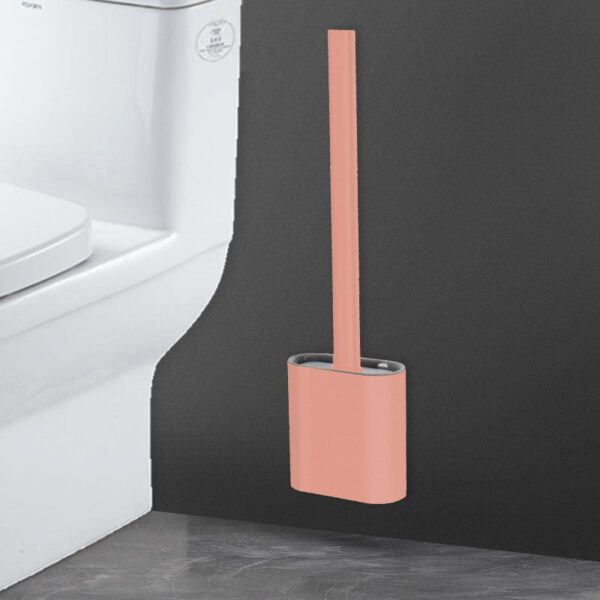 Creative Wall-Mounted Soft Brush With Cover For Toilet Washing - Image 6