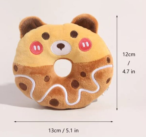 Teddy VIP Bichon Small And Medium Cat Dog Cross-border Accompany Plush Donut Sound Toy - Image 3