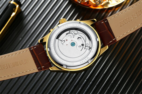 Genuine KINYUED Automatic Hollow Tourbillon Mechanical Watch Fashion Men's Spot - Image 4