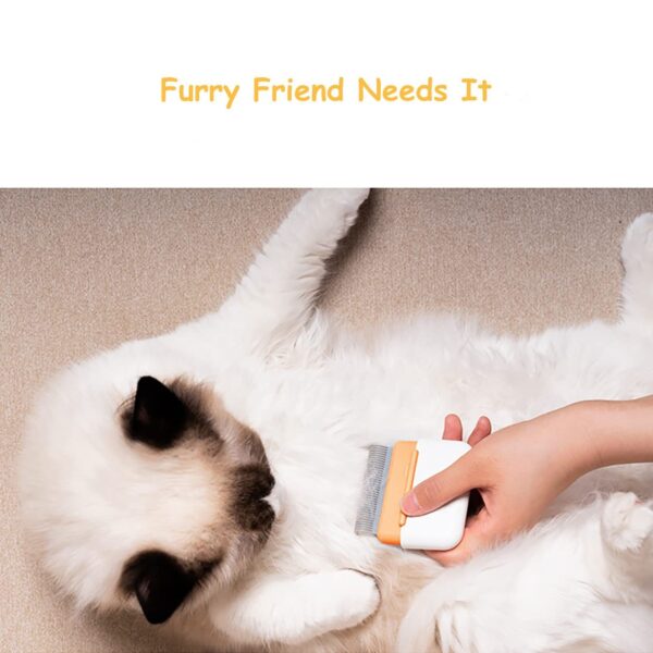 Cat Comb, Dog Massage Removal Brush For Deshedding Grooming Comb, Portable Cat Brush For Short Long Haired Cats Dogs Puppy Kitten Rabbit, Remove Matted Tangled Fur Loose Hair - Image 5