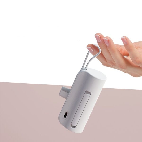 5000mah Portable Charger With Built-in Cable Power Bank External Battery - Image 9