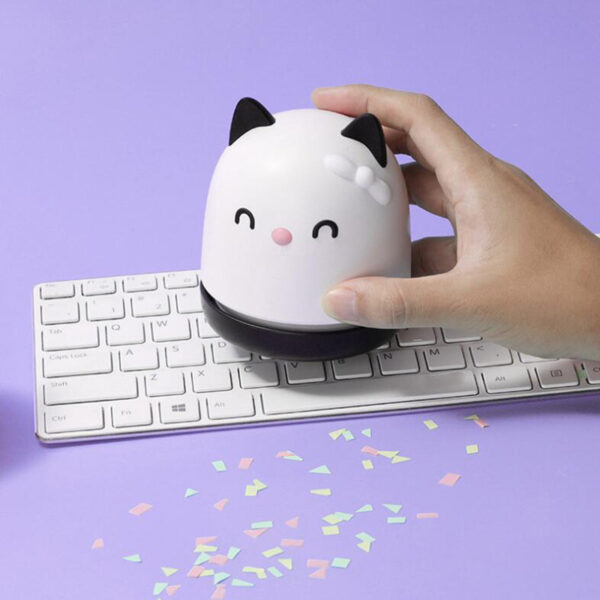 Cat Mini Vacuum Cleaner Suction Eraser Office Desktop Student Portable Handheld - Image 3