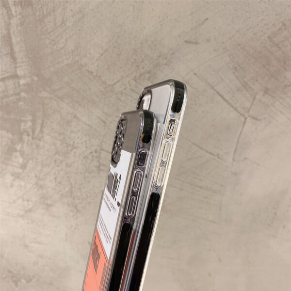 Transparent Phone Case With Orange Sticker - Image 3