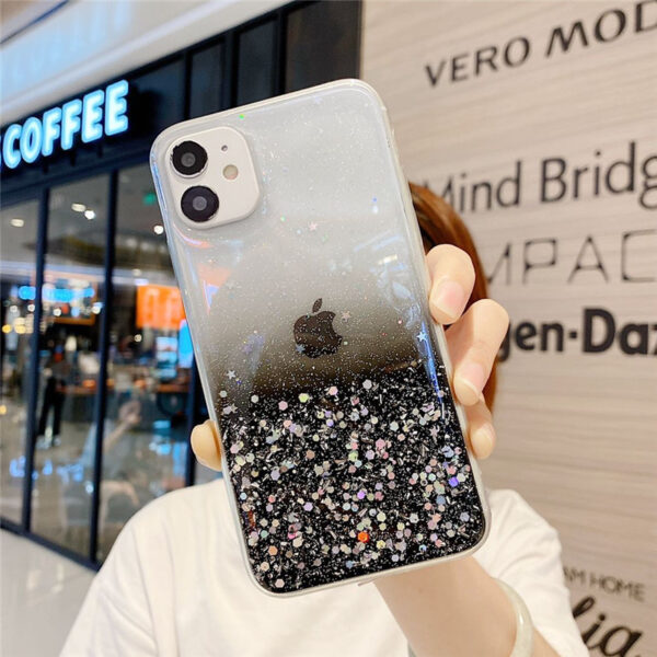 Compatible with Apple, Simple And Suitable For 11 Mobile Phone Case IPhone12 11pro Transparent Glitter - Image 6