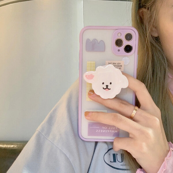 Compatible with Apple , Mobile Phone Case With Bracket Frosted Painted - Image 5