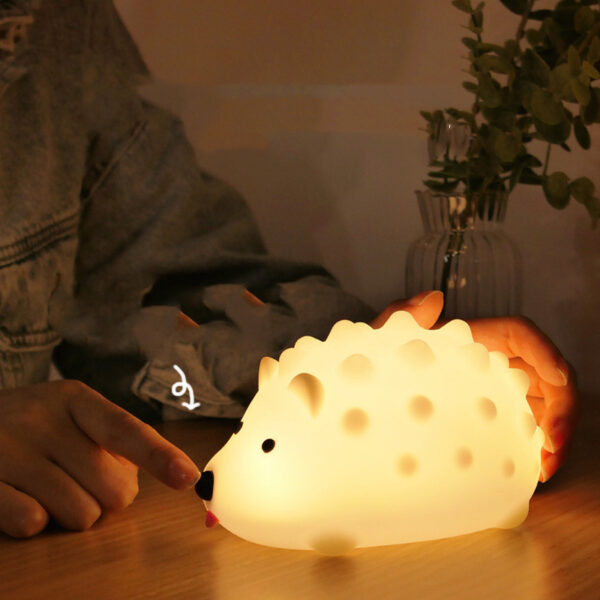 Prickly Hedgehog Patting Light Silicone Light Night Light Cartoon Children Sleeping Breathing Light - Image 4
