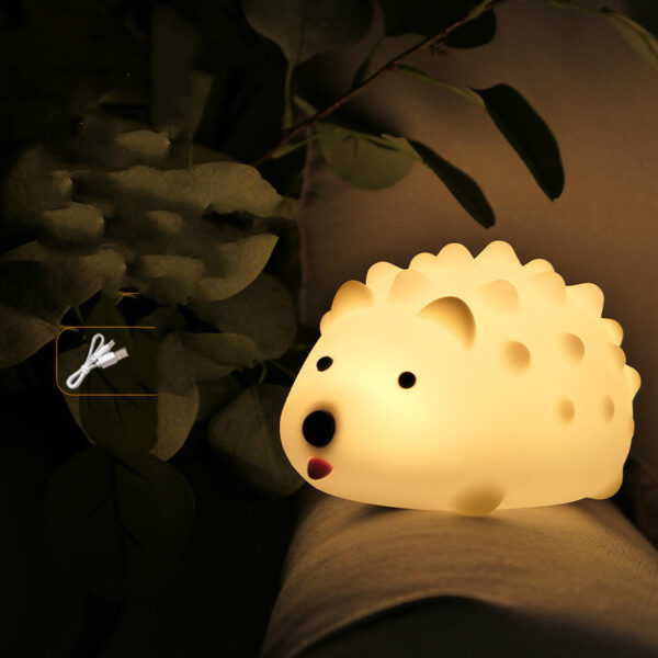 Prickly Hedgehog Patting Light Silicone Light Night Light Cartoon Children Sleeping Breathing Light - Image 5