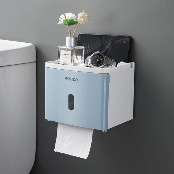 Toilet Paper Box, Toilet Paper Towel, Toilet Paper Rack, Toilet Home Free Punching Ideas-Pumping Paper Roll Paper Tube - Image 3