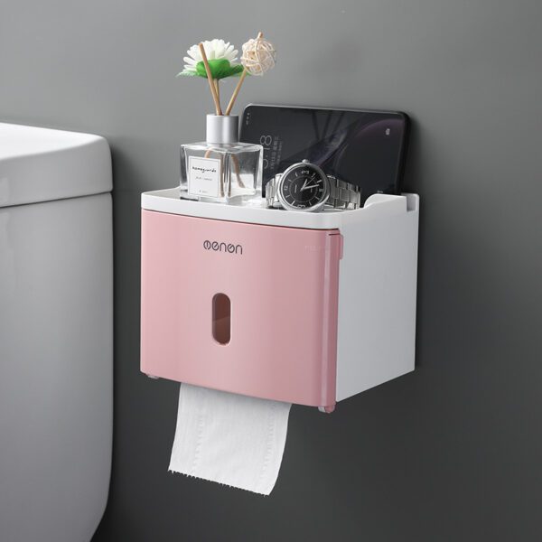 Toilet Paper Box, Toilet Paper Towel, Toilet Paper Rack, Toilet Home Free Punching Ideas-Pumping Paper Roll Paper Tube - Image 5