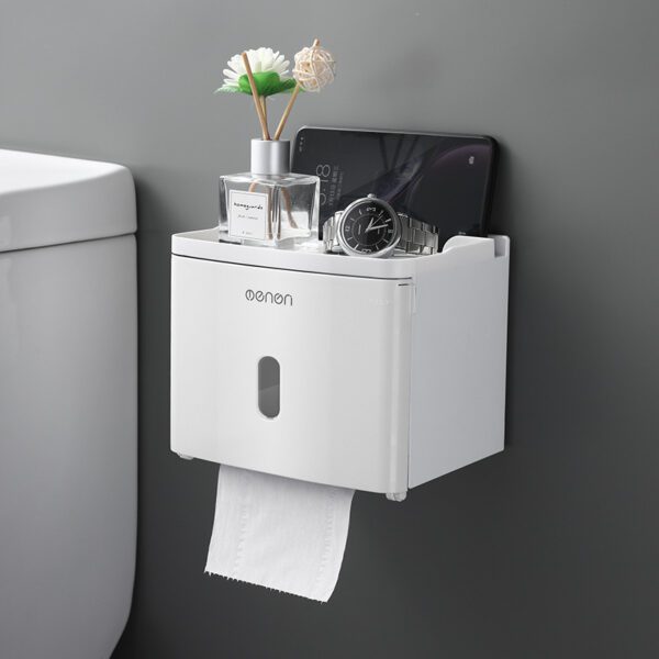 Toilet Paper Box, Toilet Paper Towel, Toilet Paper Rack, Toilet Home Free Punching Ideas-Pumping Paper Roll Paper Tube - Image 4