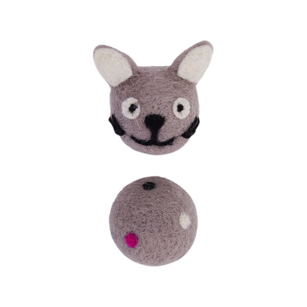 Colorful Felt Stretch Ball Cat Toy Ball Pet Toy With Small Bell Sound Play Cat Toys Creative Interactive Cat Dog Chew Toy - Image 8