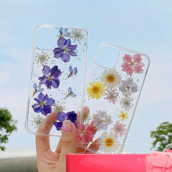 Compatible With  , Daisy Phone Case Real Flower Protective Cover - Image 4