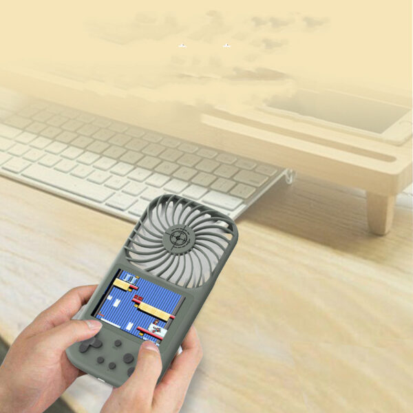 Gaming Mini Videogames Machine Player Mini Summer Handheld Fan Personal Games Console Fan for Office Outdoor Travel - Image 3