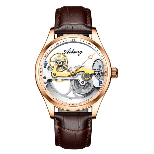 Automatic Mechanical Watch Creative Hollow Male Watch Generation Silicone Band Watch - Image 4