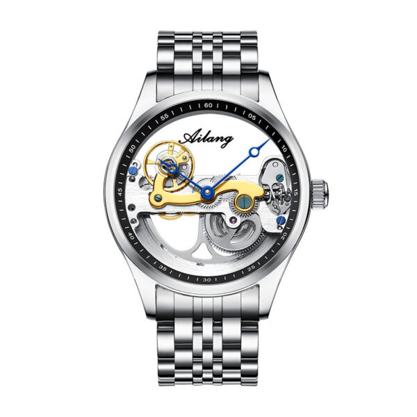 Automatic Mechanical Watch Creative Hollow Male Watch Generation Silicone Band Watch - Image 6