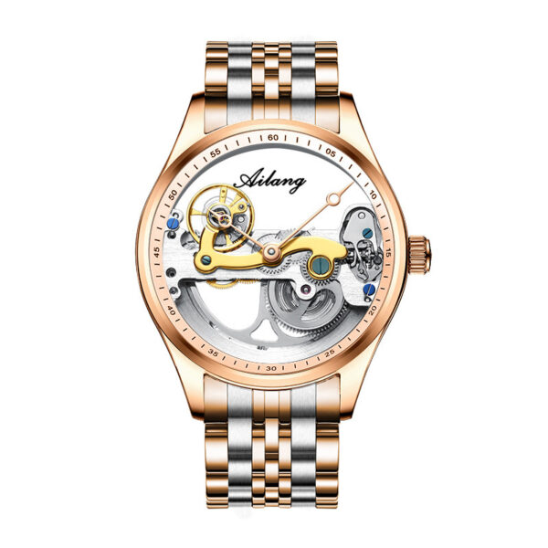 Automatic Mechanical Watch Creative Hollow Male Watch Generation Silicone Band Watch - Image 9