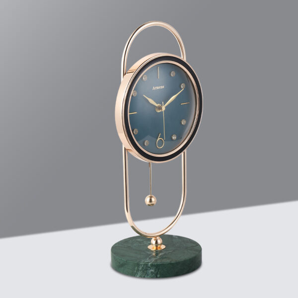 European Marble Light Luxury Clock Desk Fashion